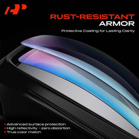 A-Premium mirror beside ruler showing size and accurate scale fit