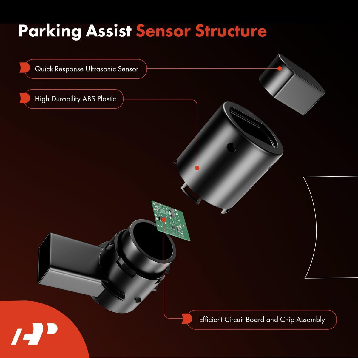 A-Premium sensor installed on Jeep bumper demonstrating restored parking aid