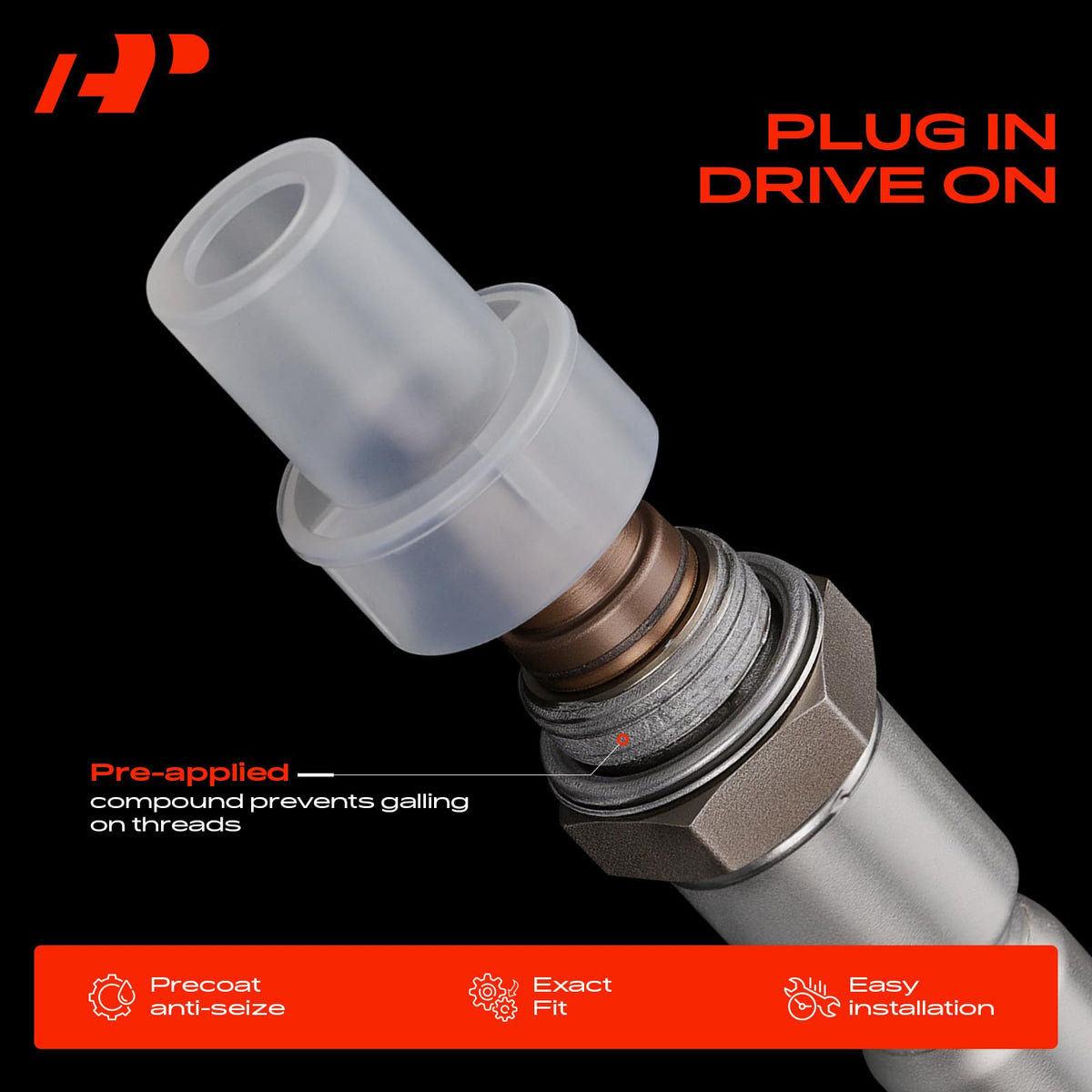 A-Premium oxygen sensor boxed with paperwork illustrating included single-piece package