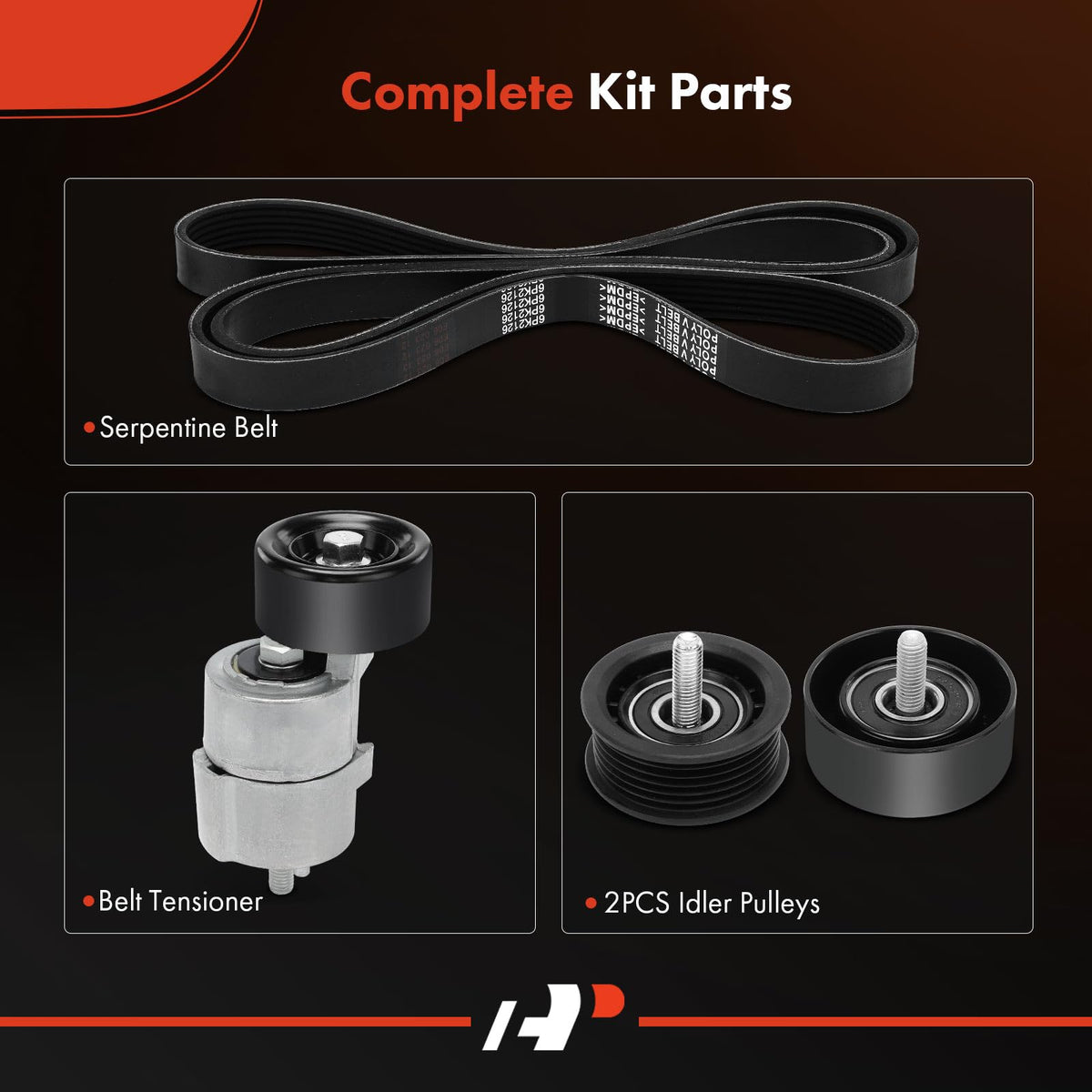 A-Premium serpentine belt rib profile close-up showing durable construction and fit accuracy