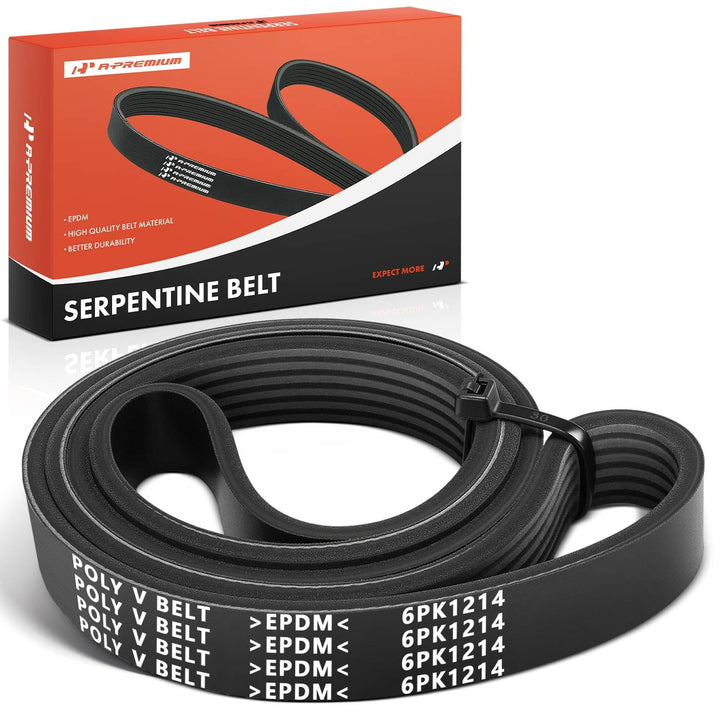 A-Premium belt front packaging showing part size and compatibility benefits