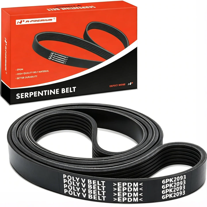 A-Premium belt front packaging showing part fitment and assurance