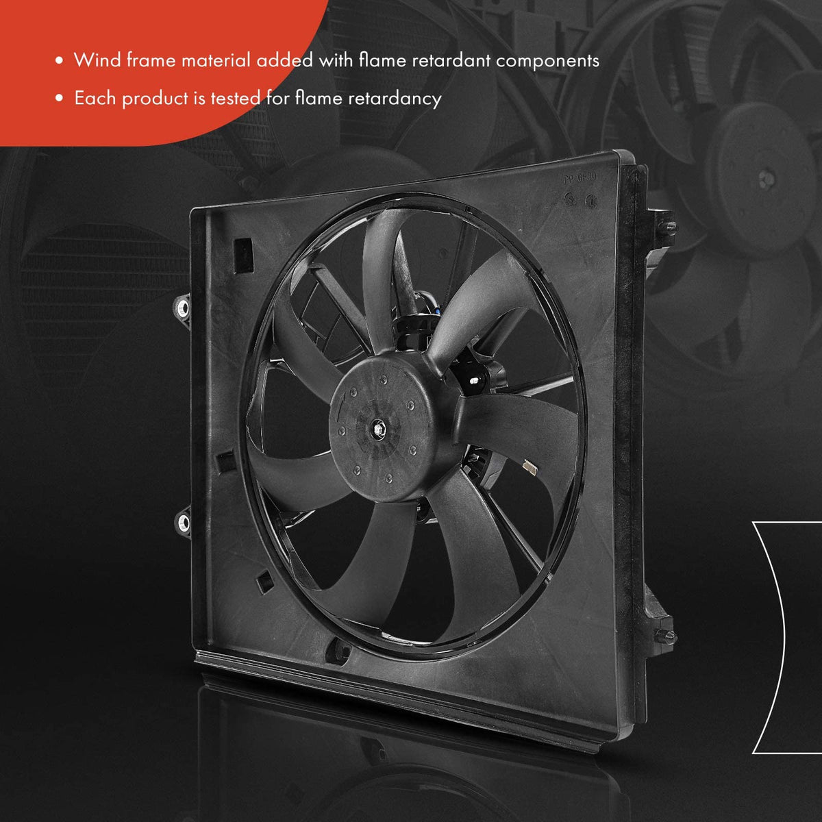 A-Premium seven-blade fan detail illustrating balanced airflow and quiet performance