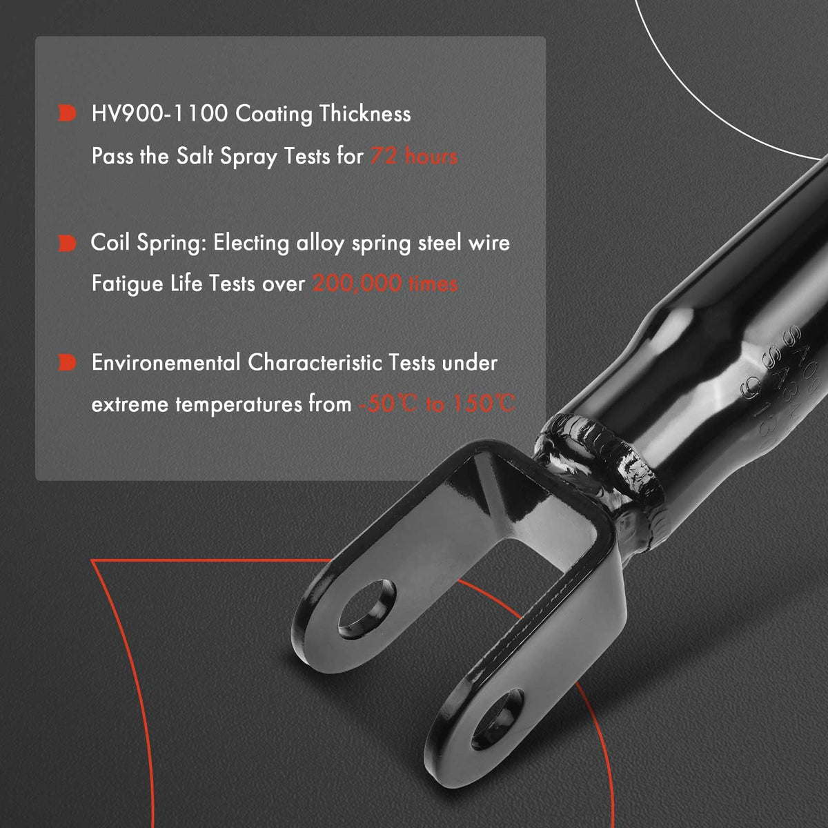 A-Premium shock label detail with part references for correct replacement assurance