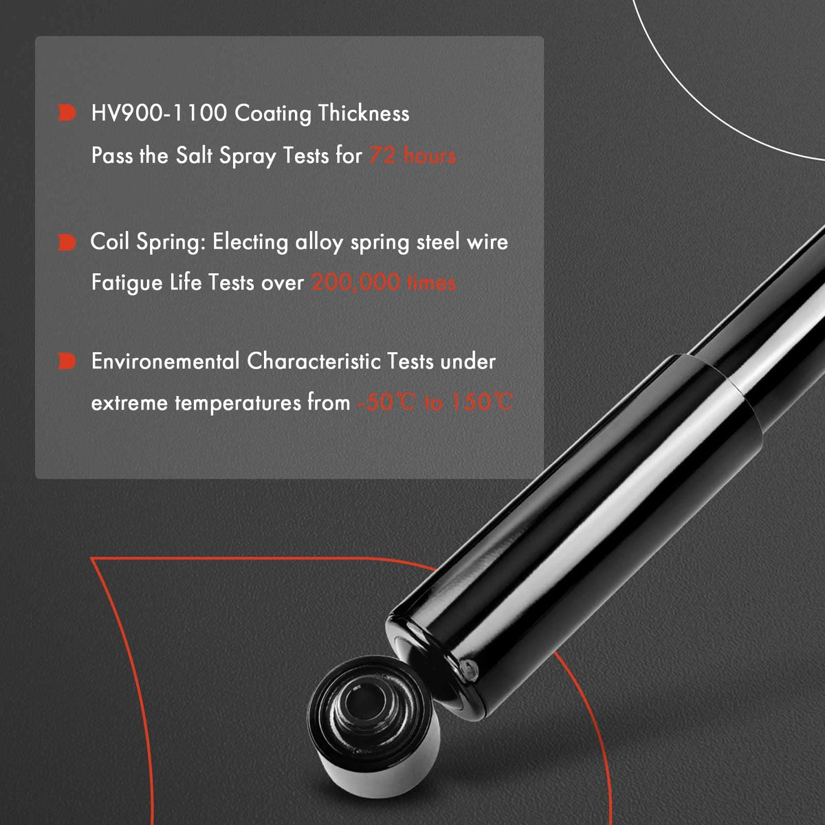 A-Premium shock measured to show extended and compressed lengths for correct fit