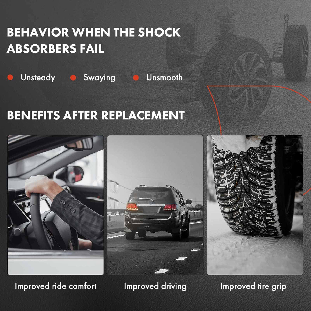 A-Premium shock size scale comparison showing proper fit and easy handling
