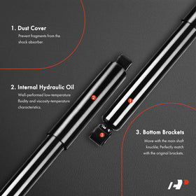 A-Premium shocks installed in truck rear suspension demonstrating improved control