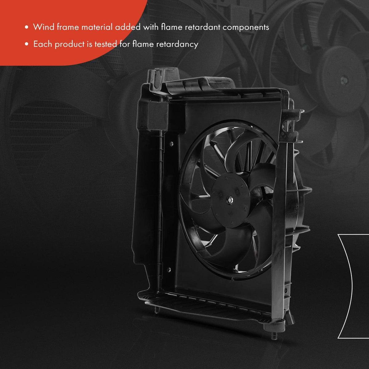 A-Premium shroud mounting detail showing reinforced mounting points for secure installation