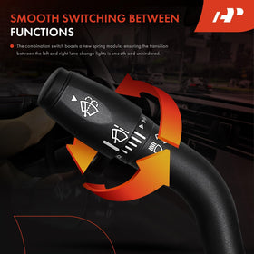 A-Premium side profile of switch mounted near steering column for correct placement