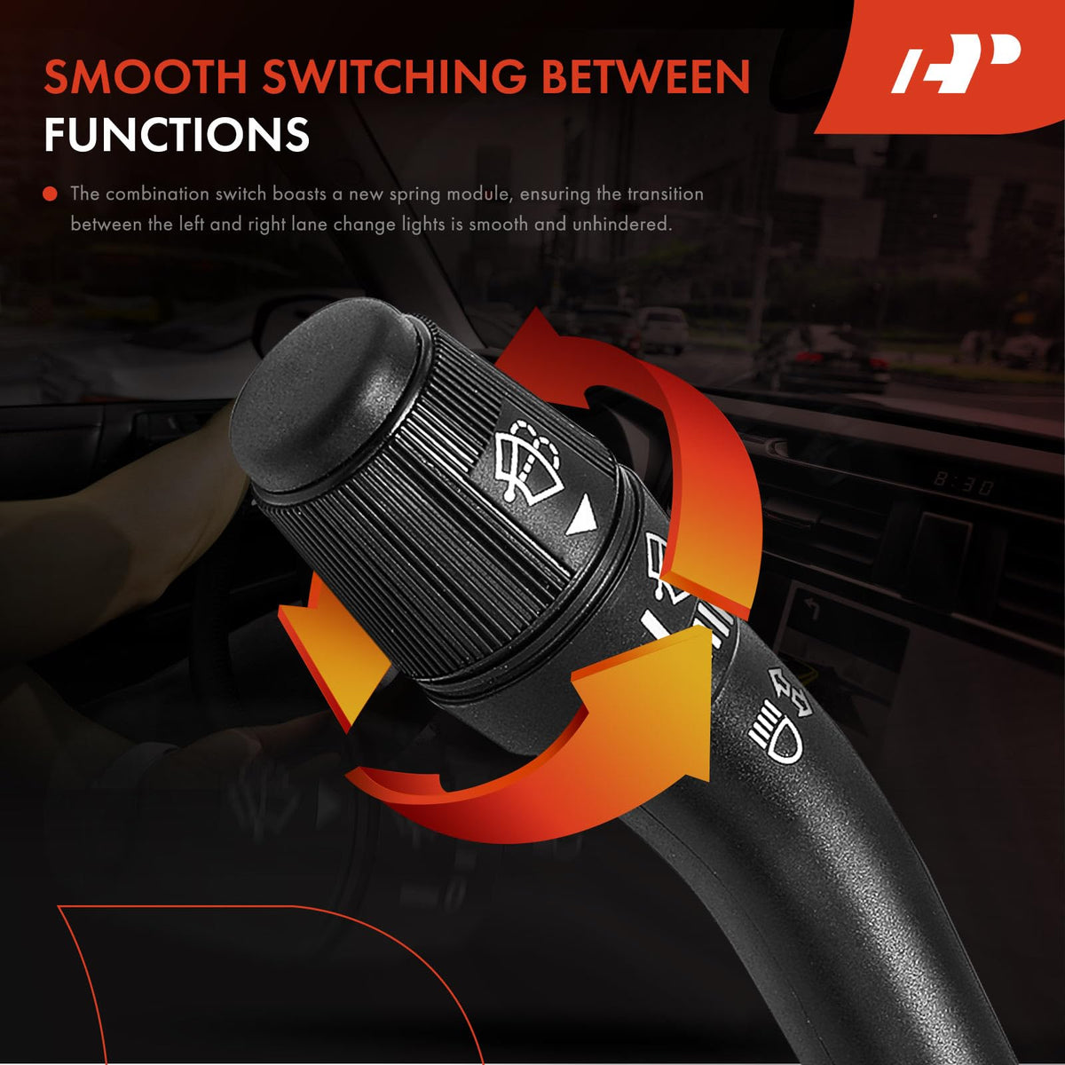 A-Premium side profile mounted near steering column showing correct bolt-on placement
