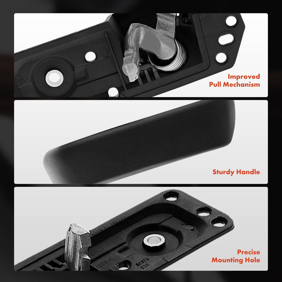 A-Premium handle side profile highlighting mounting points for secure attachment