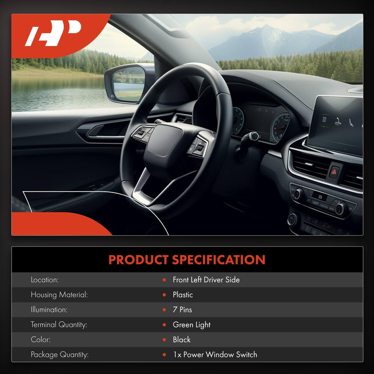 A-Premium side profile of switch highlighting compact durable housing and fit