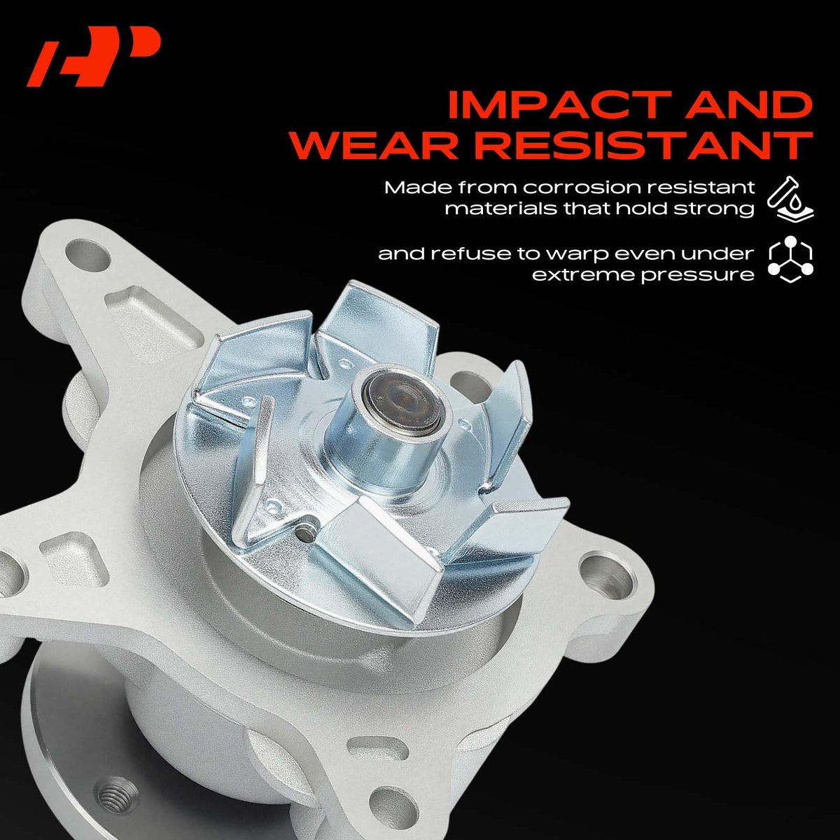 A-Premium side view of belt-pulley area demonstrating serpentine drive compatibility