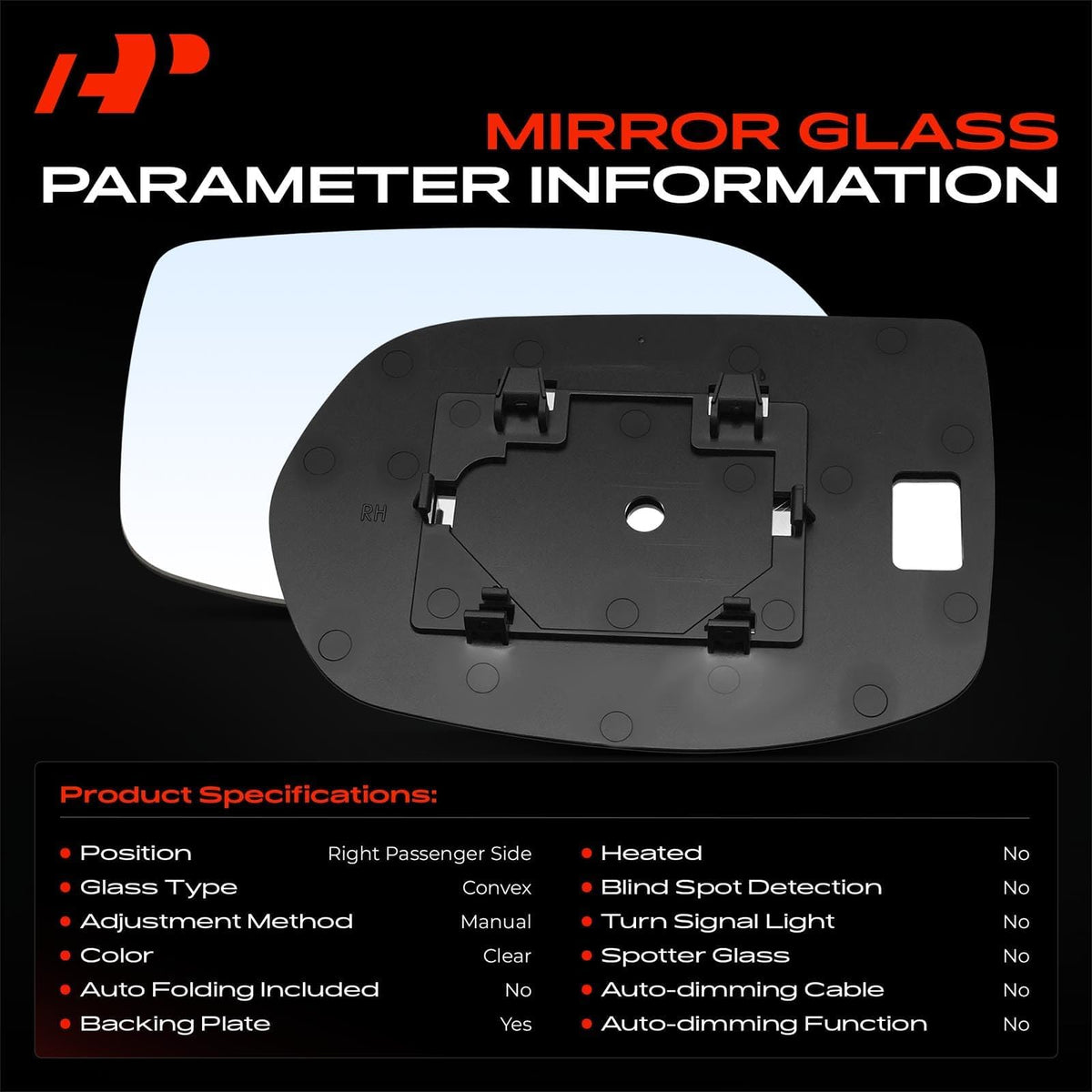 A-Premium mirror installed on vehicle passenger side demonstrating correct fit