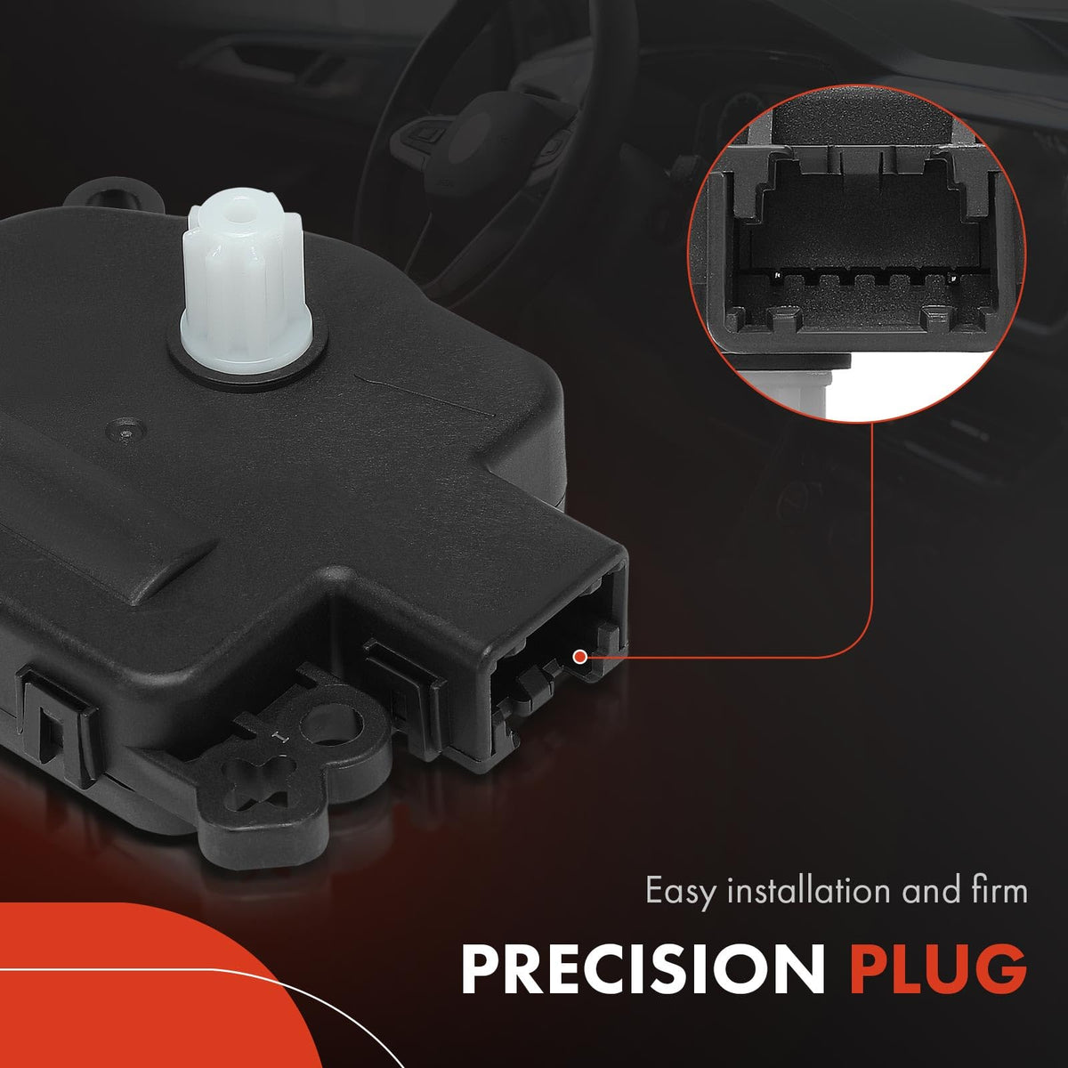 A-Premium actuator beside ruler illustrating compact size for space-fit benefit