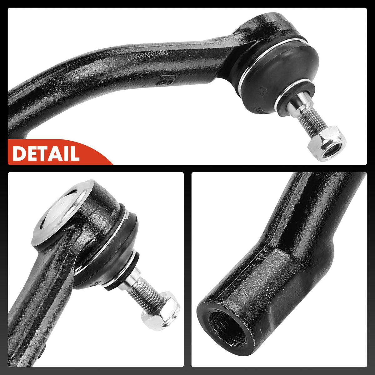 A-Premium tie rod alongside ruler showing accurate sizing for fitment