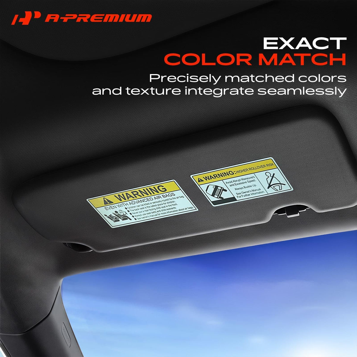 A-Premium visor next to ruler for accurate length and width comparison