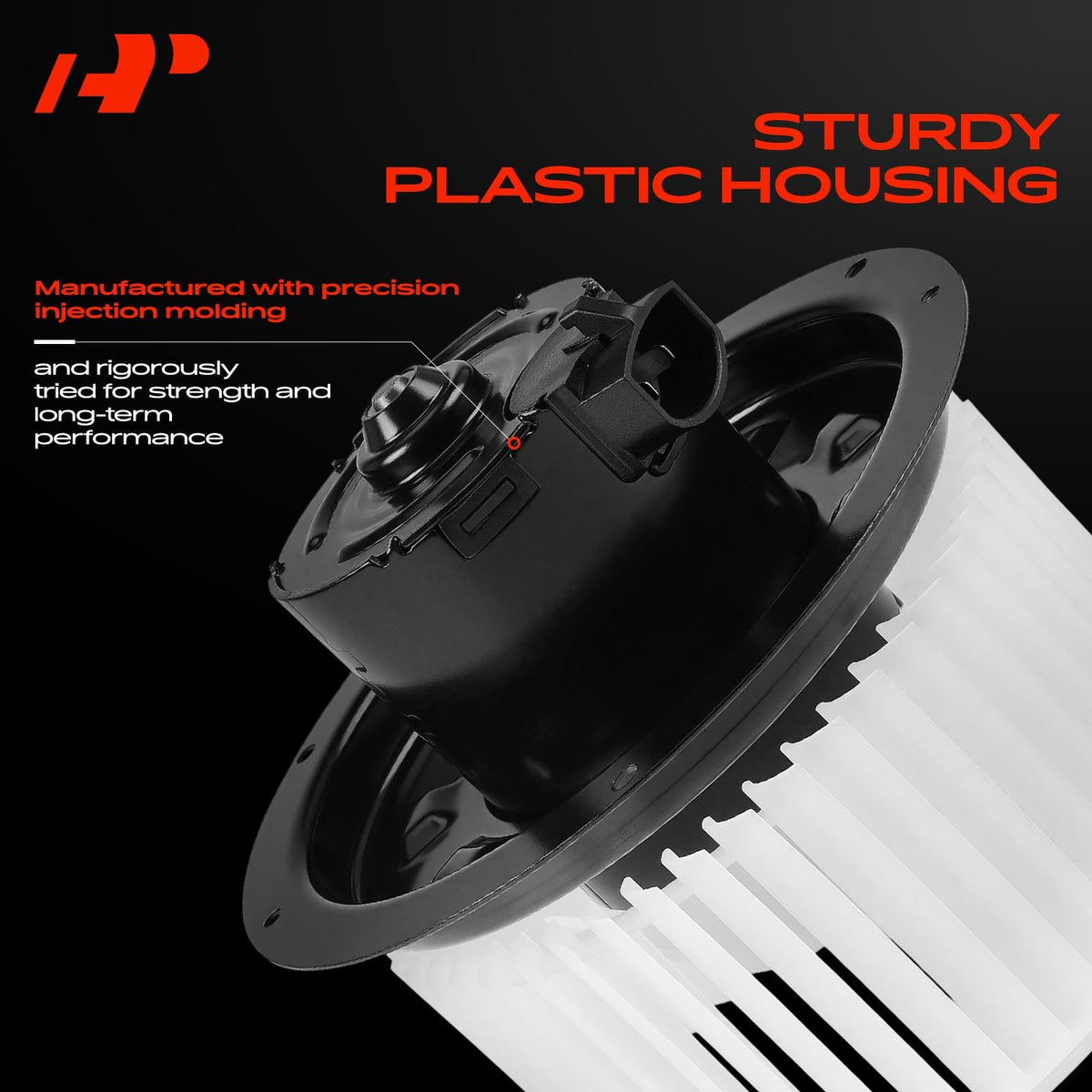 A-Premium motor next to ruler displaying exact fit and easy installation