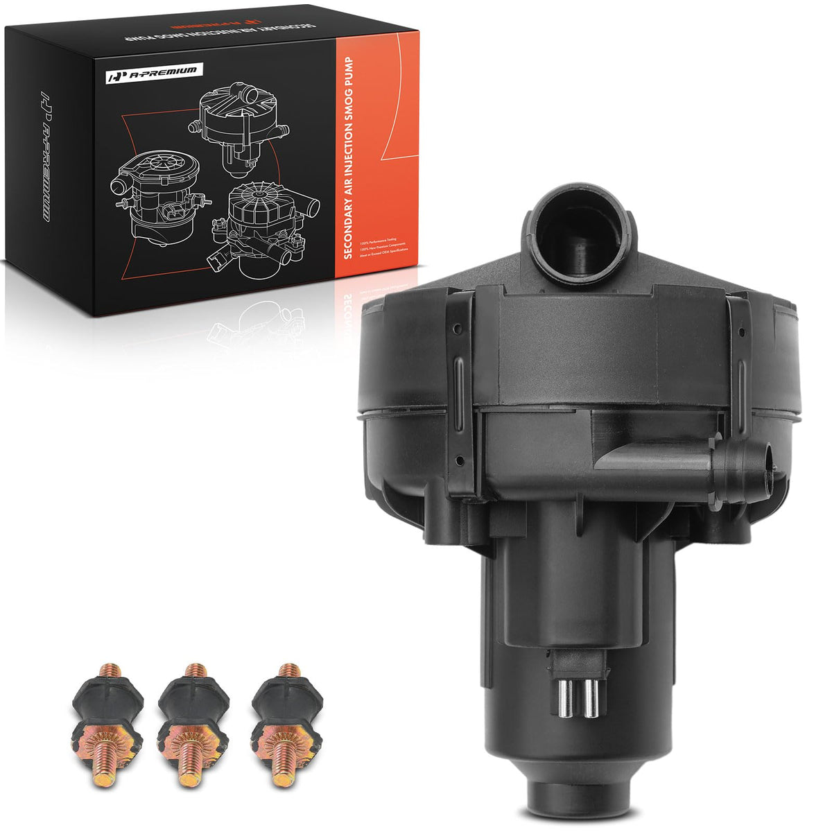 A-Premium smog pump front view showing compact design and easy fit