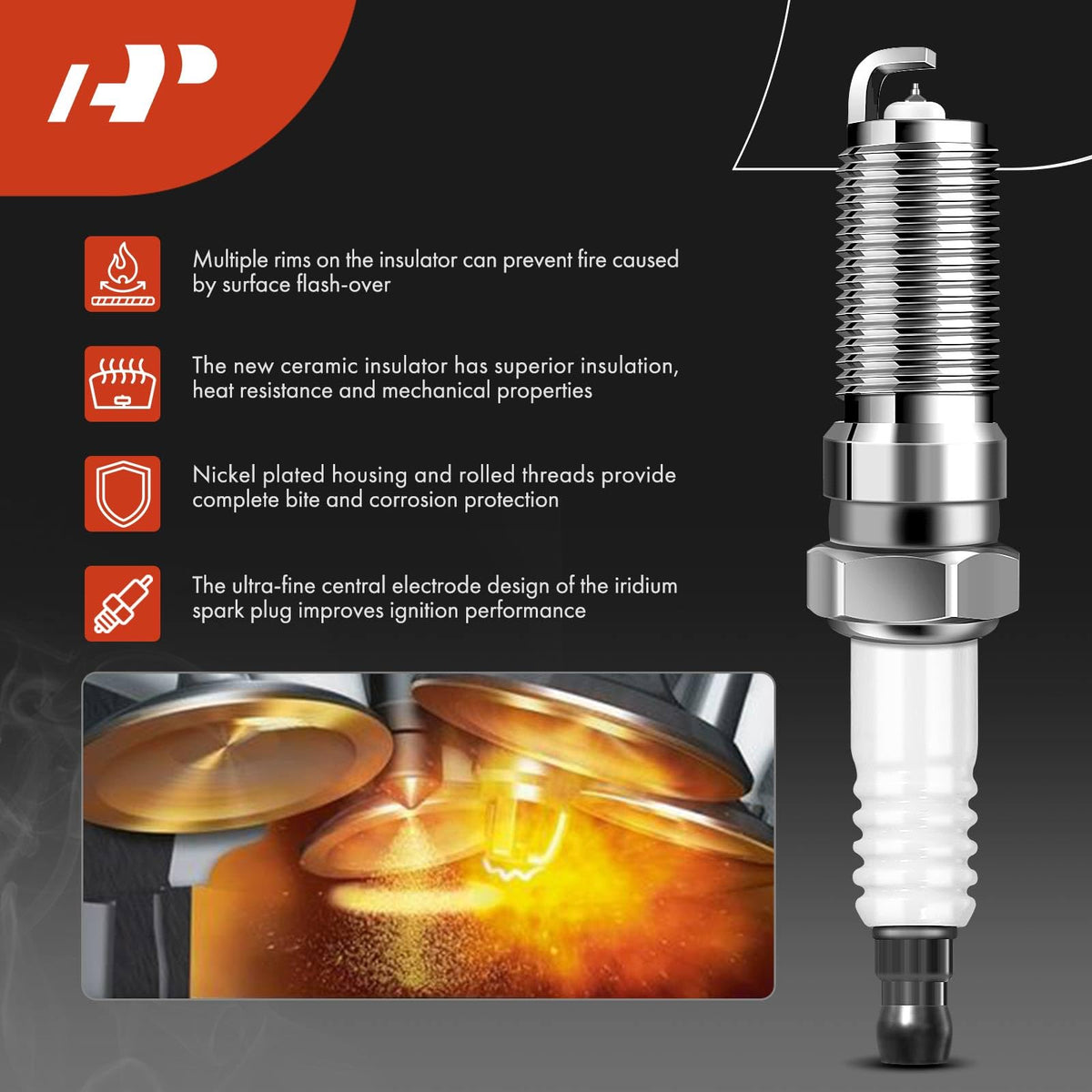 A-Premium spark plug gap measured to spec ensuring correct spark distance benefit