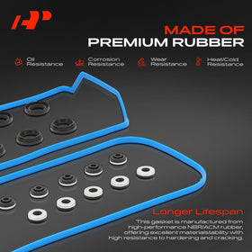 A-Premium spark plug tube seals detail showing tight seal to protect ignition components benefit