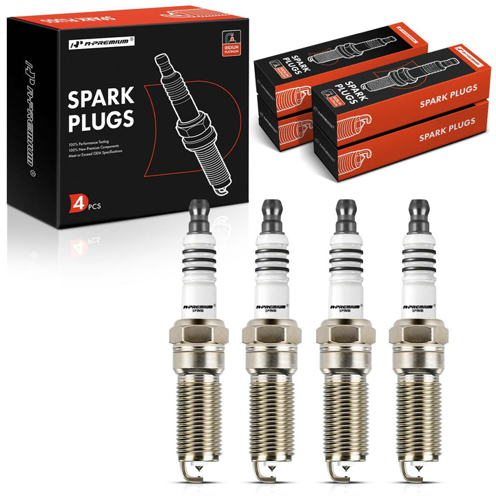 A-Premium front packaging view showing four spark plugs and clear labeling for correct purchase