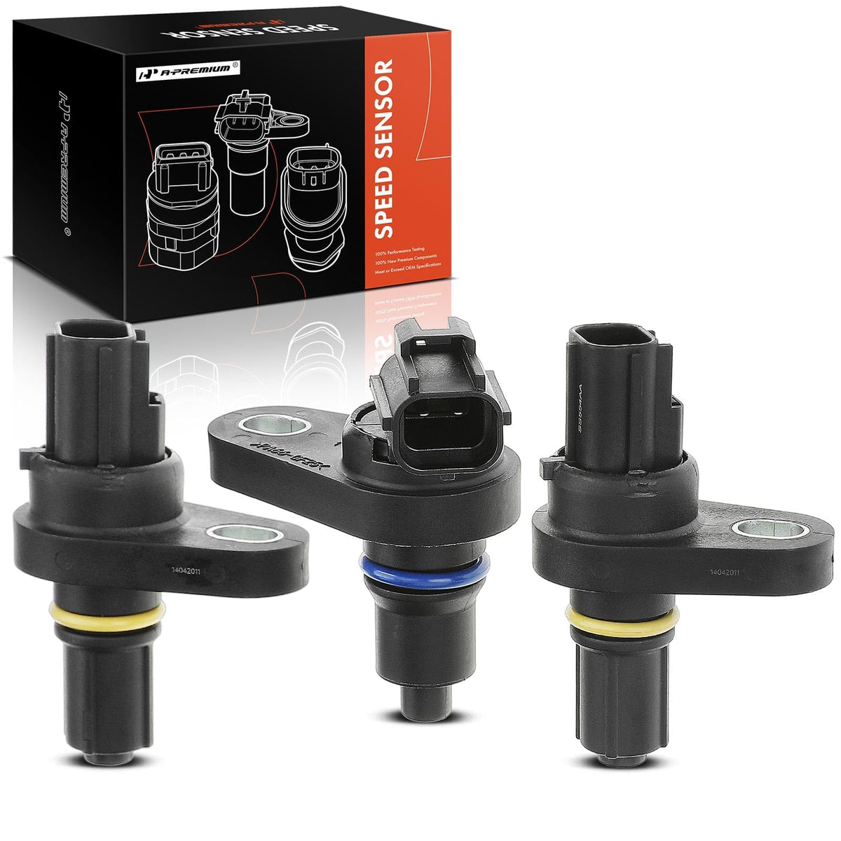 A-Premium front view of speed sensor showing compact housing and easy fit