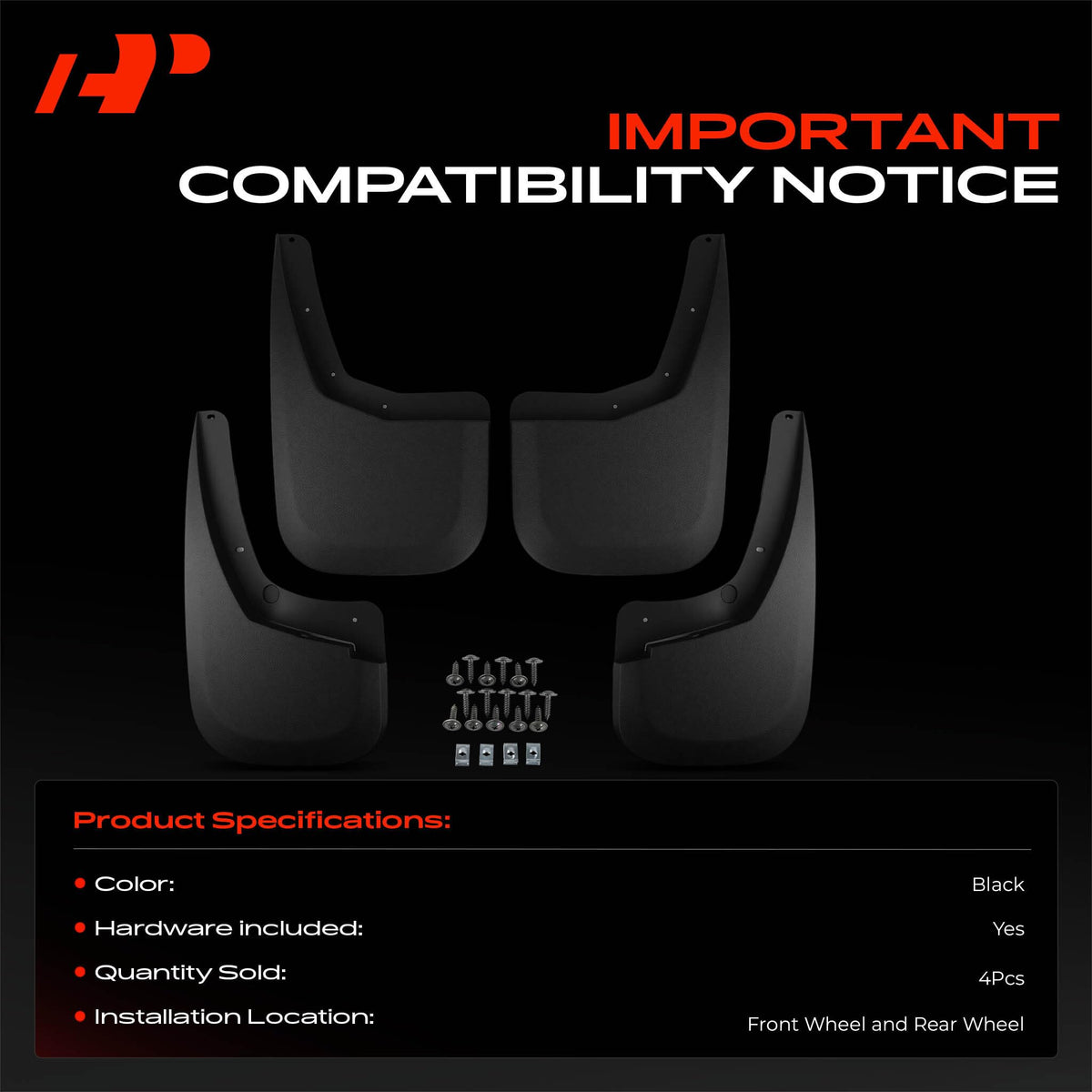 A-Premium splash guard mounted on front wheel protecting paintwork