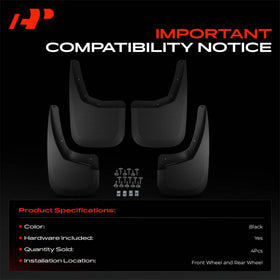 A-Premium splash guard mounted on front wheel protecting paintwork