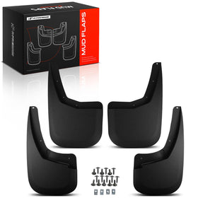 A-Premium front packaging showing mud flaps and benefits of easy install