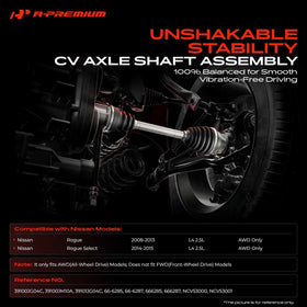 A-Premium close-up of spline detail showing precision fit for reliable drivetrain engagement