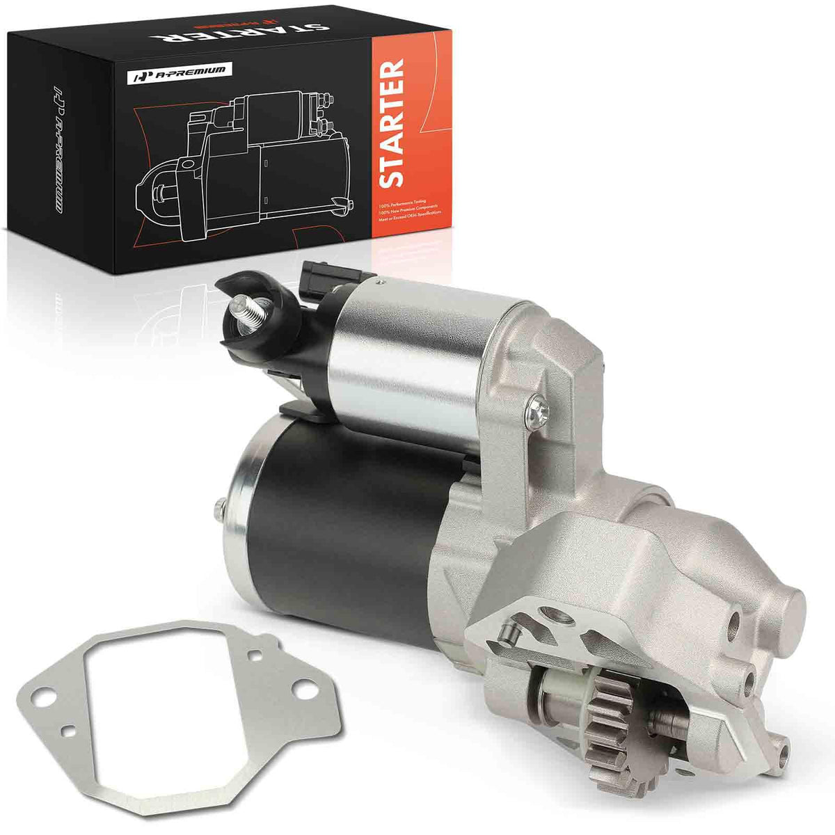 A-Premium starter front view showing overall assembly and fit