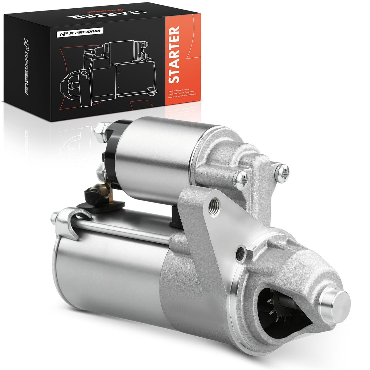A-Premium starter front view showing robust housing and reliability