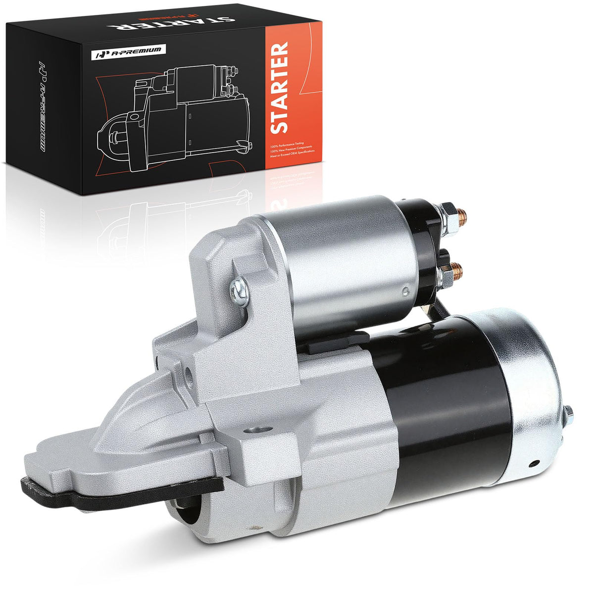 A-Premium starter front view showing robust housing and easy fit