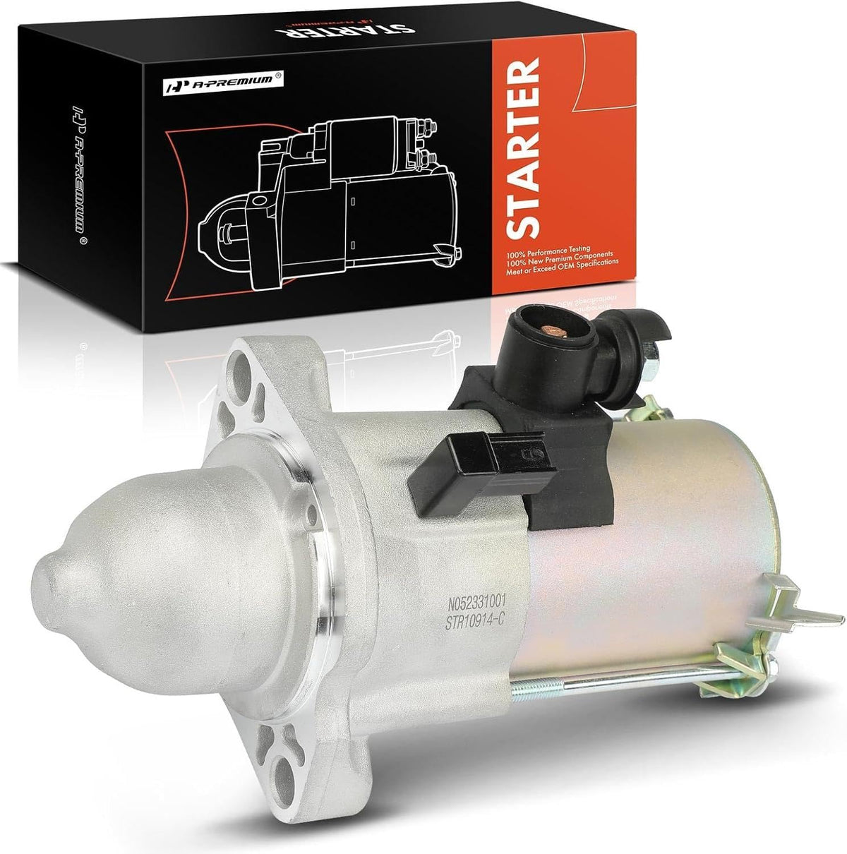 A-Premium starter front view showing robust housing and reliable fit