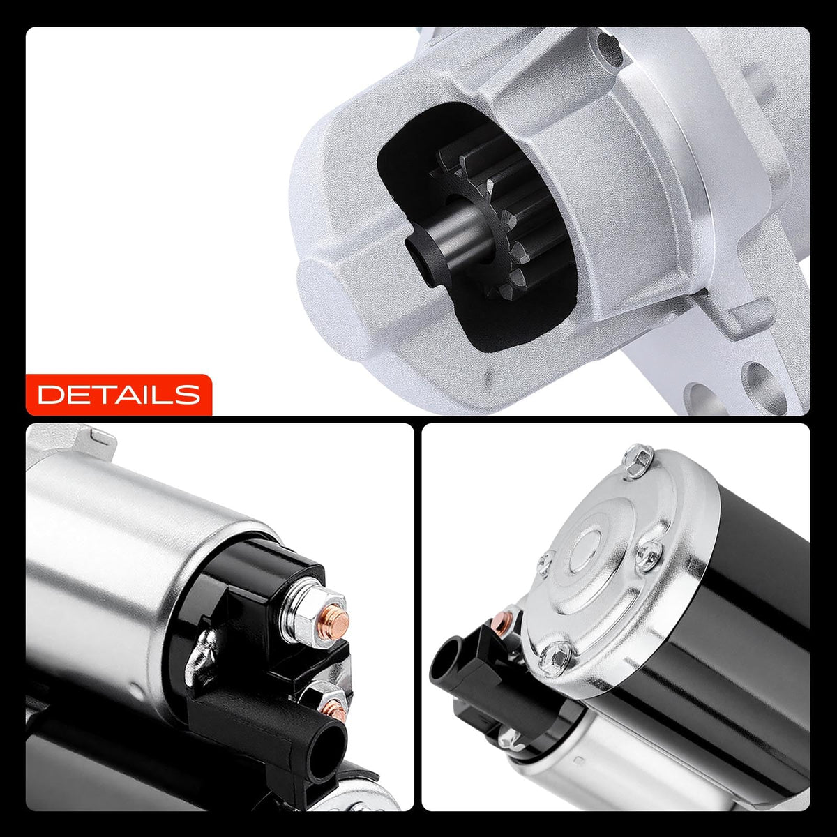A-Premium starter label with specs showing 12V 1.4KW 12 teeth clockwise rotation
