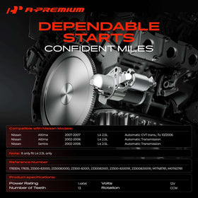 A-Premium pinion close-up showing 13 teeth for precise gear engagement