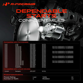 A-Premium starter rear housing detail highlighting durable construction benefit