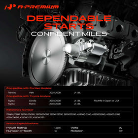 A-Premium starter side profile illustrating compact durable construction