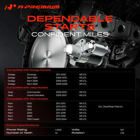 A-Premium starter side profile highlighting compact design and durability