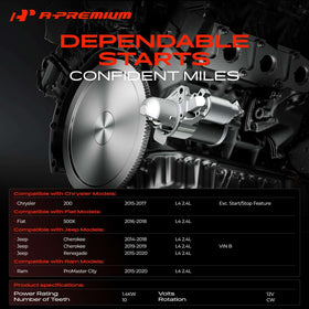 A-Premium starter side profile highlighting compact shape for straightforward fitment