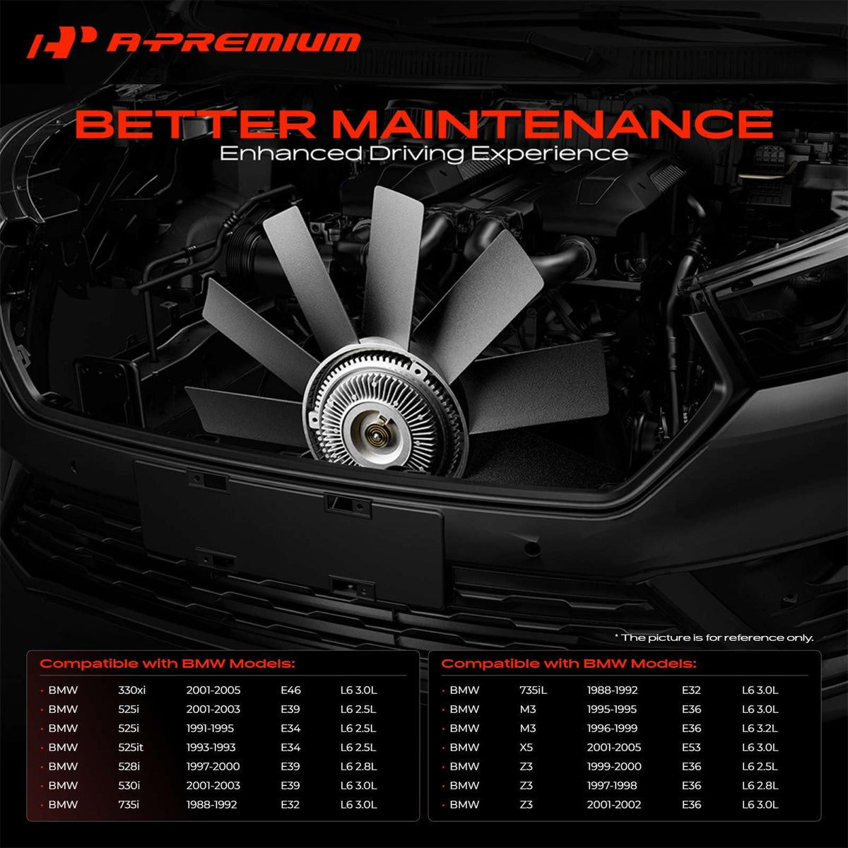A-Premium steel hub closeup demonstrating solid mounting strength and durability