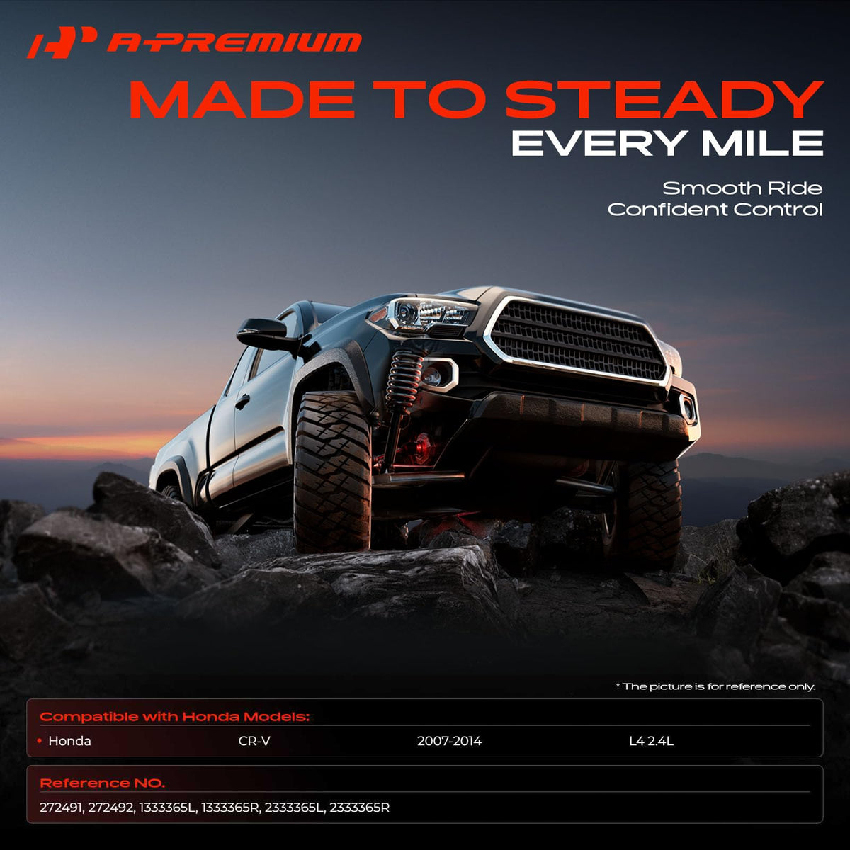 A-Premium coil spring close-up highlighting spring quality and consistent ride