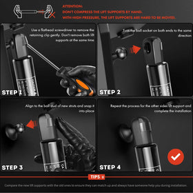 A-Premium strut rod surface highlighting smooth finish for long life
