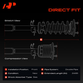 A-Premium strut top mount detail showing precise bearing for improved steering feel