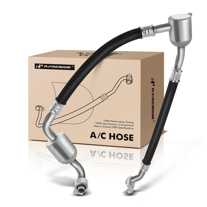 A-Premium suction hose front view showing full assembly and correct routing benefit