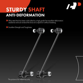 Detail of A-Premium sway bar link shaft highlighting robust construction