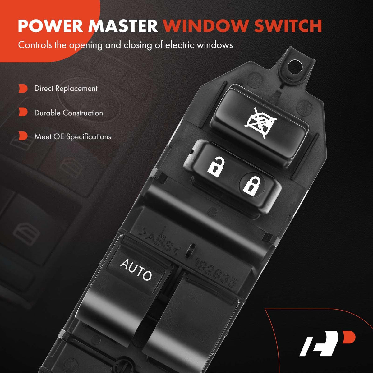 A-Premium close-up of buttons and orange backlight, enhances nighttime visibility