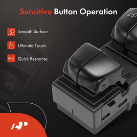 A-Premium switch installed in driver door panel demonstrating proper fitment