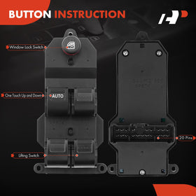 A-Premium switch installed in driver door panel restoring original control function